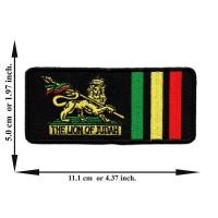 ราคา ตัดรีด ตัวรีดติดเสื้อ อาร์มปัก ติดเสื้อปัก ปักเสื้อ DIY ลาย THE LION OF JUDAH สีดำ มีบริการเก็บเงินปลายทาง (6294928250)