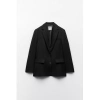 ราคา ได้โปรด Zara⑤ เสื้อแจ็คเก็ตผู้หญิงเสื้อแจ็คเก็ตสูทธรรมดาหลวมแขนยาวอเนกประสงค์สีดำแฟชั่นใหม่2010750 (20743605796)