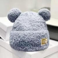 ราคา หมวกตุ๊กตาหมีลายการ์ตูนหูหมีหมวกฤดูหนาว Ins หมวกคลุมผมหูแมวหมวกผู้หญิง เด็กผู้หญิง (21044861451)