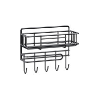 ราคา ชั้นวางของในตู้เย็น Liliar ชั้นแขวนตู้เย็นชั้นวางเครื่องปรุงไม่เจาะชั้นวางของในห้องครัวโลหะพร้อมความจุมาก (20392365013)