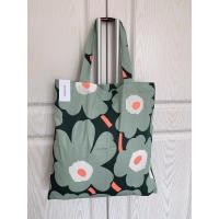 ราคา LASGO Small flower flower pattern TheCottonLab Finland capacity single shoulder canvas tote bags shopping bags of environmental protection (18285688711)