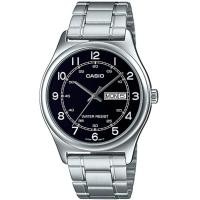 ราคา Casio MTP V006D 1B2 Mens Stainless Steel Easy Reader Black Dial Day Date Analog Dress Watch (20608420368)