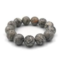 ราคา หินนำโชค สีเทาลายหินอ่อน เลือกขนาดเม็ดหินได้ 4 12 มม หินแห่งการเปลี่ยนแปลง สร้อยข้อมือหินแท้ by siamonlineshop (13956992855)