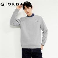 ราคา GIORDANO Men Sweatshirts Letter Embroidery Simple Basic Sweatshirts Crewneck Comfortable Fashion Casual Sweatshirts 13023554 (21152709683)