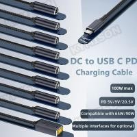 ราคา ตัวแปลงสายชาร์จเร็วชนิด USB 100W สำหรับ Lenovo กระเป๋าโน้ตบุ๊คเดลเอชพีเอซุสแล็ปท็อป Acer อะแดปเตอร์แปลงไฟกระแสตรงเป็นสายชาร์จ USB C PD (20264116731)