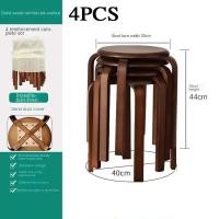 ราคา 4ชิ้นนอร์ดิกเฟอร์นิเจอร์สำหรับบ้านไม้เนื้อแข็งรอบอุจจาระห้องนั่งเล่นห้องรับประทานอาหารตารางพับไม้อุจจาระสูงที่ทันสมัยที่เรียบง่าย (19629055291)