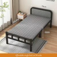 ราคา เตียงนอนพักผ่อนเตียงพับเหล็ก70 120ซม เตียงเดี่ยวอาหารกลางวันสำหรับครอบครัวสำนักงานพกพาบ้านเช่าเตียงเหล็กเตียงเรียบง่ายเตียงไม้ (20649945879)