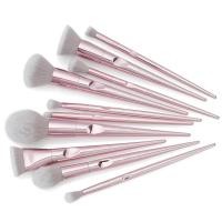 ราคา Jessup set Makeup brushes set 10pcs Metallic Pink beauty Make up brush Soft blush Powder Foundation Eyeshadow brush ABS Handle (11350894028)
