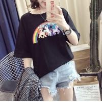 ราคา เสื้อยืดคอกลม ลายม้าโพนี่ น่ารักๆ มี5 สี (7598686917)