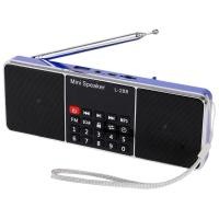 ราคา Mini Portable Rechargeable Stereo L 288 FM Radio Speaker LCD Screen Support TF Card USB Disk MP3 Music Player Loudspeaker Blue (18039909398)