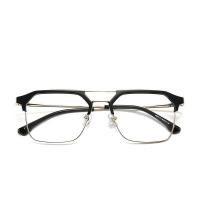 ราคา แว่นตาคู่สำหรับผู้หญิงแว่นสายตาสั้นสัมผัสสูงสไตล์เกาหลีแว่นตาแบบแบนกันแสงสีฟ้าอ่อนกันแสงแว่นตากรอบสีดำลำแสงคู่ (20209080338)