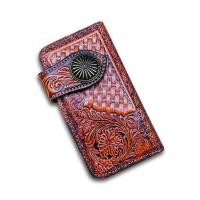 ราคา รวมพลคนรัก Handmade ยิ่งใช้ ยิ่งสวย กระเป๋าสตางค์หนังแท้ตอกลาย กระเป๋าเงิน กระเป๋าใบยาว กระเป๋าหนังวัวแท้ แถมฟรีสายหนังถัก (17245905636)