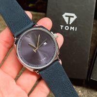 ราคา นาฬิกาผู้ชาย นาฬิกาแบรนแท้ นาฬิกา Tomi สายนาฬิกา หนัง หน้าปัดขนาด 43 มม มีให้เลือก 6 สี มี วันที่ กันฝน ละอองน้ำได้ พร้อมกล่องตามภาพฟรี (15935885393)