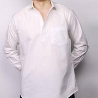 ราคา เสื้อเชิ้ตแขนยาวคอปกสีขาว ผ้า Twill (8905664139)