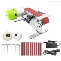 ราคา เครื่องขัดส้นเท้าขัดกระดาษทรายไฟฟ้าแนวนอนขนาดเล็กเครื่องขัดกระดาษทรายเครื่องขัดกระดาษทรายสายพานทรายขนาดเล็กปุ่มหมุนไปข้างหน้าและถอยหลัง7สปีดปรับความเร็วด้วย10กระดาษทรายสำหรับขัดจานอะคริลิกไม้โลหะ ขนาด