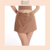 ราคา MILIN A line Feature signature Milin M logo at front Mid waisted mini belted Skort กระโปรงกางเกงสั้นเอวกลางทรงเอพร้อมเข็มขัดตกแต่งด้วยโลโก้ตัว M Tenacious Skort 42 (20673632165)
