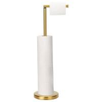 ราคา Toilet Paper Holder Stand Large Storage Tissue Roll Holder Free Standing for Bathroom Modern Toilet Paper Roll Holder Easy to Use (20679046266)
