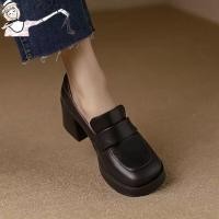 ราคา รองเท้าส้นสูงสไตล์เกาหลีสำหรับผู้หญิงใหม่รองเท้าส้นตึกแบบนิ้วเท้าเหลี่ยมแฟชั่นรองเท้าส้นสูงรองเท้าส้นตึกทำงาน (17510468092)