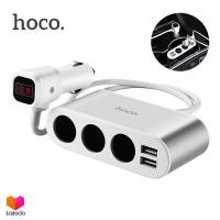 ราคา Hoco Z13 Adapter หัวชาร์จในรถยนต์แบบ 2 USB 3 ช่องเสียบ 12 24V Output 2 4A ยาว 55 cm LCD ONE PULL THREE Car Charger (400557271)