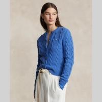 ราคา Sale Polo Ralph Lauren เสื้อคาร์ดิแกนผู้หญิง Cardigan Cable Knit Wool Cashmere Cardigan รุ่น WMPOSWENDW20179 สีฟ้า (20853777532)