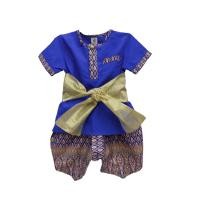 ราคา Smilekid ชุดไทยเด็ก ชุดไทยเด็กชาย ชุดไทยใส่ไปโรงเรียน ชุดไทยเด็กลอยกระทง โจงพิมพ์ทอง ผ้าคาดเอว ตาข่ายทอง (16656662265)