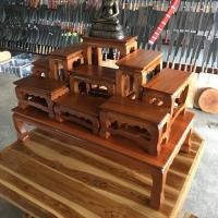 ราคา โต๊ะหมู่บูชาไม้สักแท้ หมู่9 หน้า4 โต๊ะพระไม้สักราคาถูกๆ (20394986301)