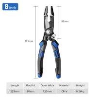 ราคา Wire stripper tool for electricians Multifunctional pliers Cable wiring and cable stripping pliers Wire scissors crimping pliers (21053011738)