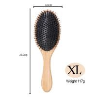 ราคา Boar Bristal Hair brush หวีขนหมูป่าแท้ หวีขนหมูป่า หวีลดผมร่วง ช่วยให้ผมเงางาม (20886553520)