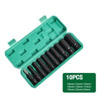 ราคา พร้อมกล่อง ชุดประแจไฟฟ้า Hex Shank ลูกบล็อกยาว ชุดลูกบล็อกลม ชุดลูกบล็อกยาว ชุดบล็อก ลูกบล็อคลมยาว ลูกบล็อกดำ 1 2 4หุน 8 10 12 13 14 15 17 19 21 24 ชุดประแจไฟฟ้า (20922809712)