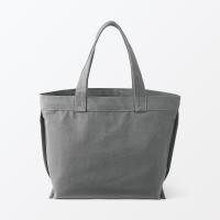 ราคา มูจิ กระเป๋าสะพายข้างผ้าฝ้ายทรงกว้าง MUJI Canvas Wide Tote Bag (20878600321)