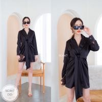 ราคา SG467 เดรสคอปกสูท ดีเทลสวยมากๆ ผ้าซาตินย่น ทรงสวย ดูแพงมากๆเลยคร่าาาา Freesize อกได้ถึง 34 40 เอว 26 34 สะโพกได้ถึง 36 40 สี เขียว กรมท่า ดำ น้ำตาลครีม แดงไวน์ ส้มอิฐ (20597274307)