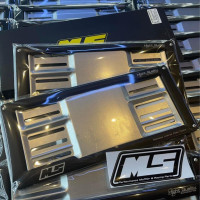 ราคา กรอบป้ายทะเบียนสแตนเลสสีดำพาวเดอร์โค๊ด งาน MSเม้งซัง แถมฟรีสติกเกอร์ms ราคาต่อคู่ กรอบป้ายทะเบียน (20494314062)