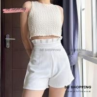 ราคา กางเกงขาสั้นเอวจีบ ผ้าฮานาโกะ สีสวย เนื้อผ้านิ่มมาก (4639986220)