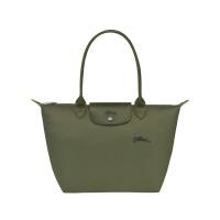 ราคา ของมาใหม่ LONGCHAMP Le PlageGreen Tote bag การป้องกันทางสิ่งแวดล้อมกระเป๋าสะพายบ่าแบบมือถือยาวปานกลาง (20050142437)