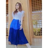 ราคา เดรสระบายแขนน่ารักๆ ชุดเที่ยวทะเล ชุดทำงาน (10556005989)