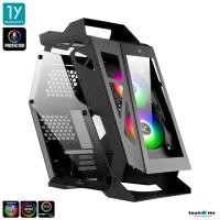 ราคา เคสคอมพิวเตอร์ Tsunami Protector Hagrid Protector Sound Sync Tempered Glass M ATX Mutant Gaming Computer Case with Ablaze Aura 2 รับประกันสินค้า 1 ปี (1857234029)