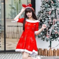 ราคา พร้อมส่ง ชุดแซนตี้ผู้ใหญ่ เดรสปาดไหล่ ลายเกร็ดหิมะ ชุดคริสต์มาส ชุดแฟนซี เดรสแซนตี้ ชุดแซนตี้ X mas (20903648086)