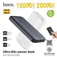ราคา มีมอก Hoco พาวเวอร์แบงค์ แบตสำรอง 10000mAh และ 20000mAh USB 2 ช่อง แบตเต็ม รุ่น HK18 HK19 Ultra Thin Powerbank ของแท้ 100 (19188765312)