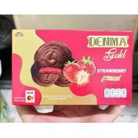 ราคา ใหม่ Denma เดนม่า โกลด์ พรีเมียมคุกกี้ 98 กรัม มี 3 รสชาติความอร่อย รสองุ่นเคียวโฮ สตอเบอรี่ และ รสเมลอน ของขวัญ ปีใหม่ (20925388862)