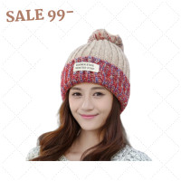 ราคา พร้อมส่ง หมวกบินนี่ไหมพรม หมวกปอมปอมแฟชั่นเกาหลี งานถักนุ่มให้ความอบอุ่นดี พร้อมส่ง (20795105953)