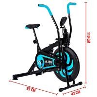 ราคา Air Bike จักรยานออกกำลังกาย พร้อมตัววัดชีพจร LCD แสดงผล จักรยานนั่งปั่น ปรับความหนืดได้ (19208724652)