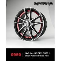 ราคา ล้อแม็ก ขอบ 14 ล้อ INFERNO ล้อใหม่ ขอบ14 กว้าง6 4รู 100 ET35 รหัส0950 ราคา 4วง (20889387551)