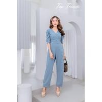 ราคา T JL13 จั้มสูทขายาว ไขว้หน้า ผ้ายืดทั้งตัว มีไซส์สาวอวบ M L36 40 L XL40 44 ชุดผู้หญิง ชุดสาวอวบ ชุดออกงานหรูๆ ชุดทำงาน แฟชั่นผู้หญิง 2022 (12844042267)
