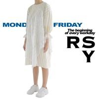 ราคา Rotsaniyom Round neck striped dress with lace details (21144173844)