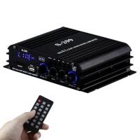 ราคา S 299 Mini 4 1 Audio เครื่องขยายเสียงสเตอริโอ BT แบบพกพารถและบ้าน 4 40W รีโมทคอนโทรลเครื่องขยายเสียง (9423319664)