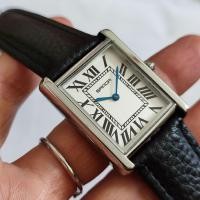 ราคา นาฬิกา ทรง Tank หน้าขาว หลักโรมัน เรียบหรู ระบบ quartz เก่าเก็บไม่ผ่านการใช้งาน (16324021612)