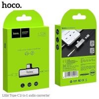 ราคา HOCO LS26 ตัวแปลงหัวชาร์จ สำหรับสาย Type C AUX ชาร์จไฟ ฟังเพลงได้พร้อมกัน Type C 2 in 1 Audio Converter ของแท้100 (20648448095)