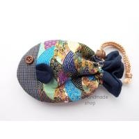 ราคา กระเป๋าหูรูด กระเป๋าสตางค์ กระเป๋าผ้า รูปปลา งานแฮนด์เมด ทำจากผ้าคอตตอน (17690544543)