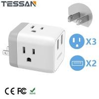 ราคา 2 Prong Plug Power Strip Wall Outlet Extender with 2 USB Philippines JP TH Travel AdaptorTESSAN 3 Way USB Charger Wall Plug with 3 Outlet Expander and 2 USB Charging Ports Wall Charger Multi Plug Exte