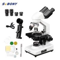 ราคา กล้องจุลทรรศน์ห้องปฏิบัติการกล้องจุลทรรศน์เชิงซ้อนสองตา SM201 SVBONY มีการขยาย40X 2500X สองชั้นแท่นวางวัตถุเครื่องกลแหล่งจ่ายไฟคู่พร้อมอะแดปเตอร์โทรศัพท์สำหรับการตรวจจับทดลองสอนและชีวภาพ (20729763618)